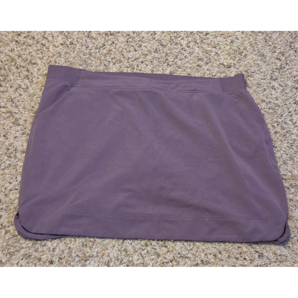 32 Cool Active Elastic Waistband‎ Skort Women's Size XXL Purple Front Pockets